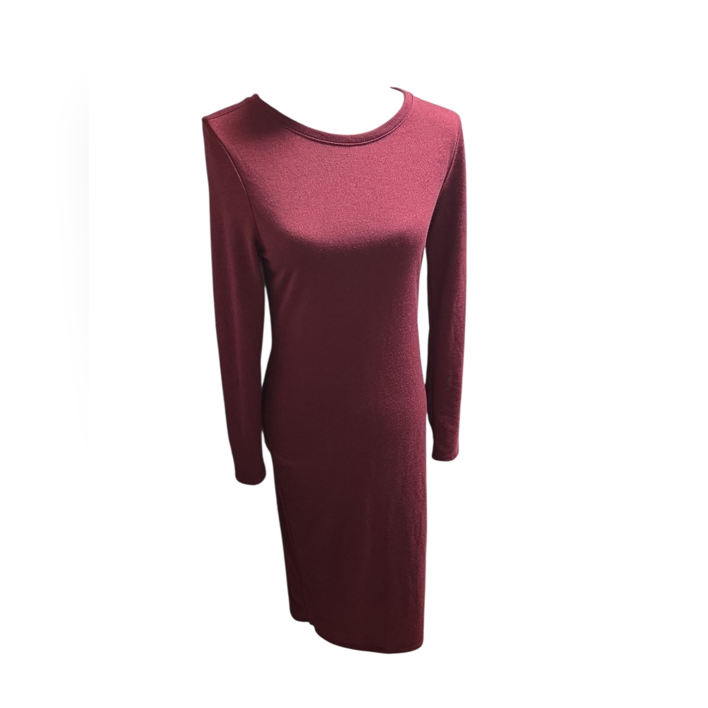 Old Navy Elegant Burgundy Long Sleeve Dress